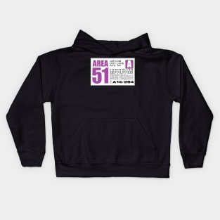 Area 51 Purple Sign Kids Hoodie